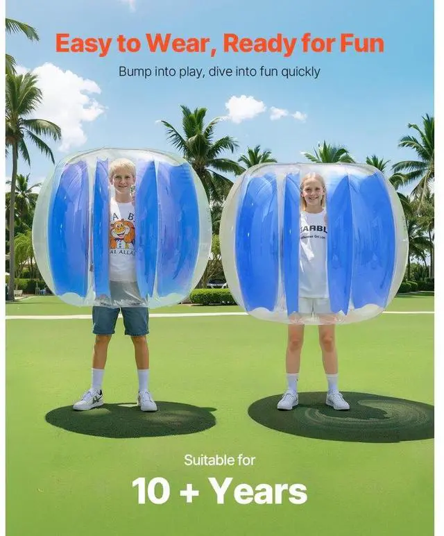 Alt view image 3 of 7 - 1-Pack 4FT/1.2M Inflatable Bumper Balls PVC Body Sumo Zorb Ball Outdoor Game