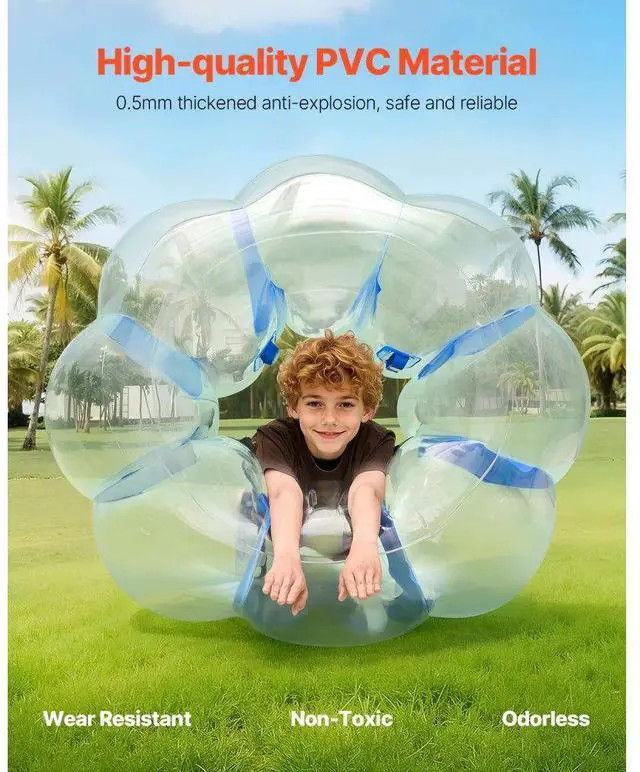 Alt view image 2 of 7 - 1-Pack 4FT/1.2M Inflatable Bumper Balls PVC Body Sumo Zorb Ball Outdoor Game