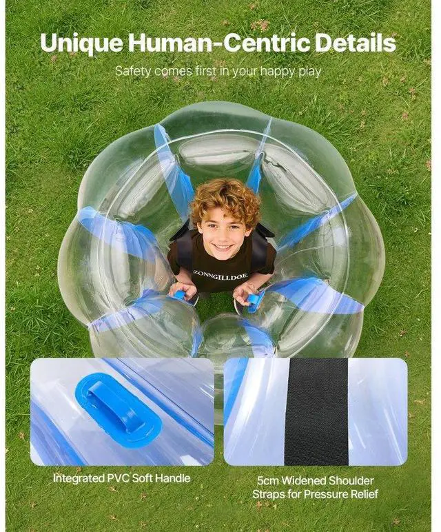 Alt view image 4 of 7 - 1-Pack 4FT/1.2M Inflatable Bumper Balls PVC Body Sumo Zorb Ball Outdoor Game