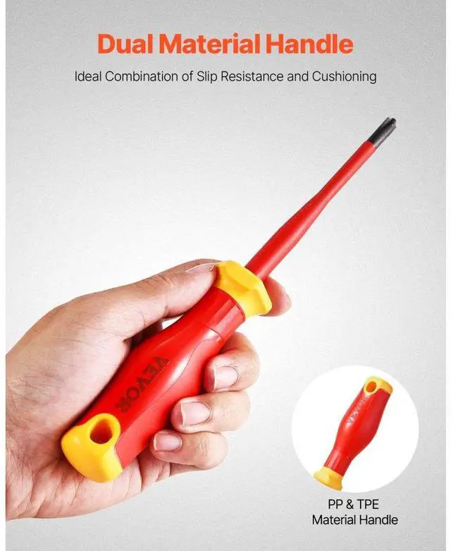 Alt view image 4 of 7 - VEVOR Insulated Screwdriver Set 50-Piece Insulated Tool Set for Electricians 1000V