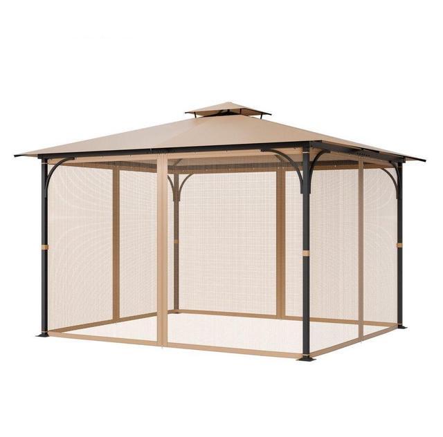 Main image of VEVOR Replacement Mesh Gazebo Netting Screen for 10x12x7.3 ft Outdoor Patio, Net Only
