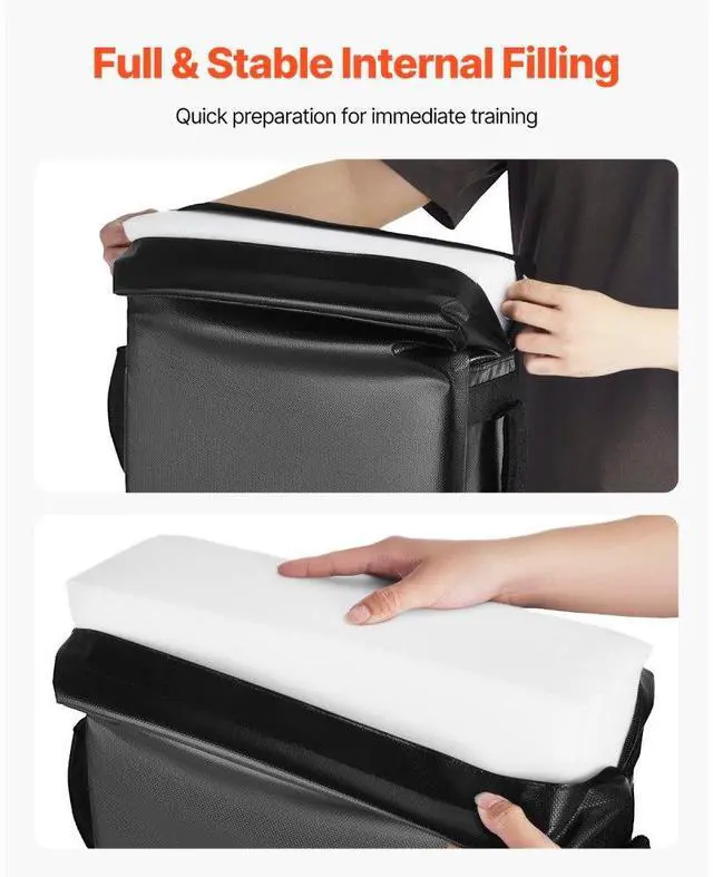 Alt view image 6 of 7 - VEVOR 24x16in Football Blocking Tackle Dummy Heavy Duty Kick Shield Pad Handles 1PCS