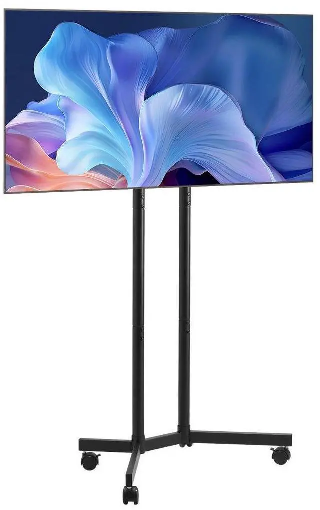 Main image of VEVOR Rolling TV Stand, Mobile TV Cart for 32-65 Inch Screens, Height Adjustable, Portable Monitor Stand with Wheels Holds up to 88 lbs for Living Room, Bedroom, Office, Outdoor, Max VESA 400x400mm
