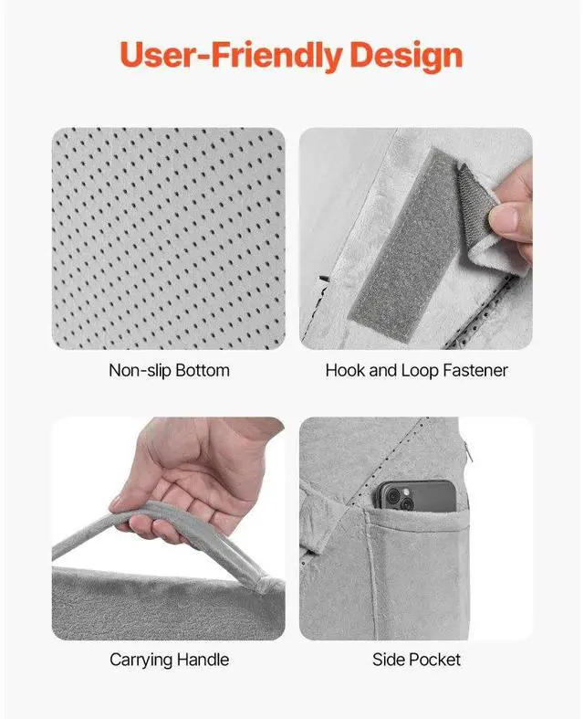 Alt view image 6 of 7 - VEVOR Orthopedic Bed Wedge Pillow 3 Pcs Adjustable for Back Leg Neck GERD Sleep
