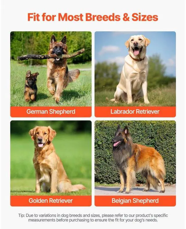 Alt view image 3 of 7 - VEVOR Dog Knee Brace for Right Leg Adjustable ACL Dog Leg Support Brace Pain Relief