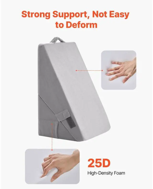 Alt view image 2 of 7 - VEVOR Orthopedic Bed Wedge Pillow Adjustable Washable for Back Leg Neck Sleeping