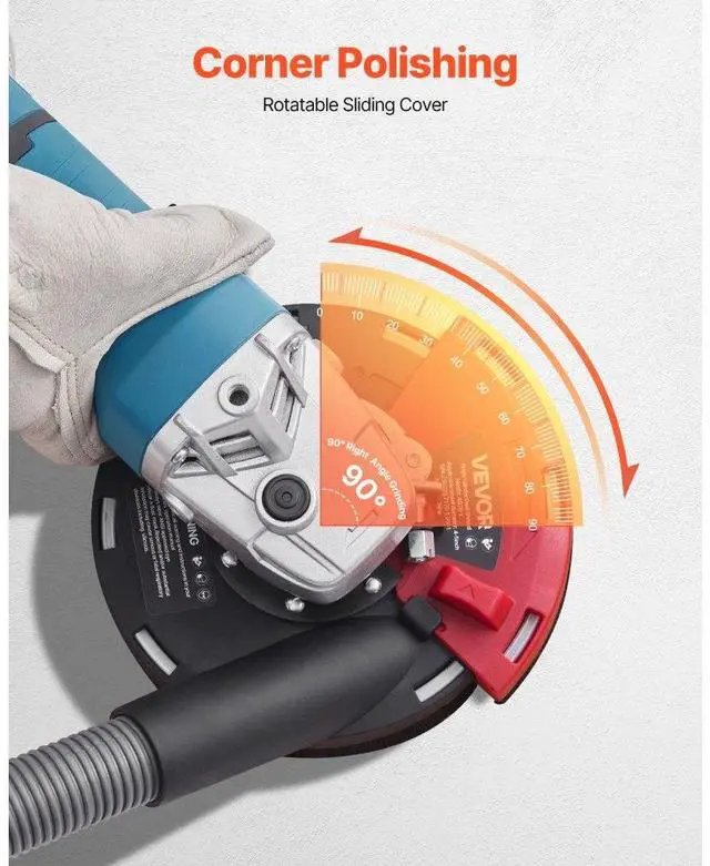 Alt view image 3 of 7 - VEVOR Angle Grinder Dust Shroud 4-5 in 6 Clamping Washers & 5 in Grinding Wheel