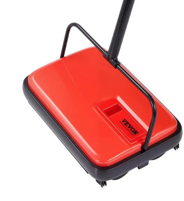 Main image of VEVOR Carpet Floor Sweeper Manual 6.7 inch Width Sweeping Paths Non Electric Red