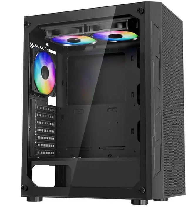 Main image of VEVOR Mid-Tower PC Gaming Case Computer Case 3 x 120 mm ARGB Fans for ATX Motherboard