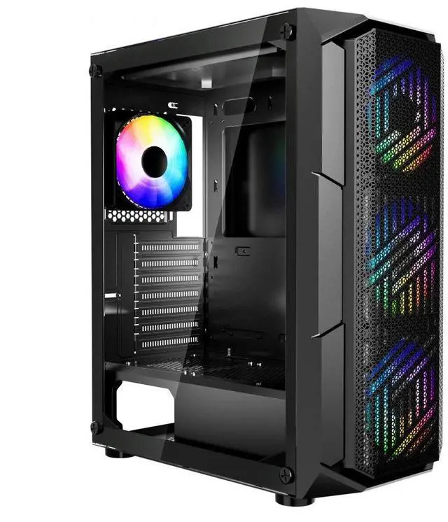 Main image of VEVOR Mid-Tower PC Gaming Case Computer Case 4 x 120 mm ARGB Fans for ATX Motherboard