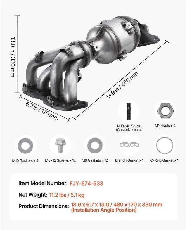 Alt view image 7 of 7 - Catalytic Converter Compatible with Nissan Altima 2007-2013 2.5L Front 674-933