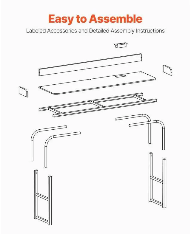 Alt view image 7 of 7 - VEVOR Overbed Table: A Black Beauty! Mobile Bedside Table with 4 Wheels (2 Braked), Power Socket, and Adjustable Height. Made of ParticleboardPerfect for Home, Office, and Study