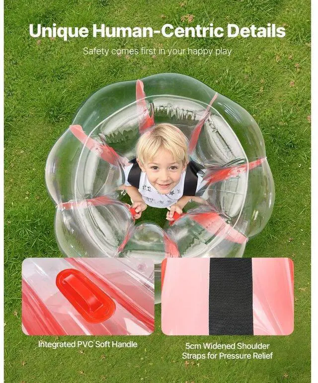 Alt view image 4 of 7 - 2-Pack 3FT/0.9M Inflatable Bumper Balls PVC Body Sumo Zorb Ball Outdoor Game