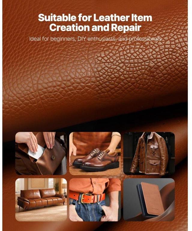 Alt view image 6 of 7 - Leather Working Tools Kit 38 PCS Engraving Punching Stamping Sewing Tools