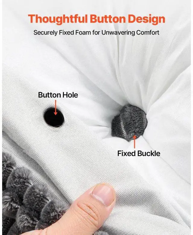 Alt view image 5 of 7 - VEVOR Headboard Pillow, King Size Wedge Headboard Pillow with 2 Side Pockets and 2 Headrests, Bed Wedge Pillow with Washable Flannel Cloth, for Reading, Gaming, Resting, Working in Bed, Grey
