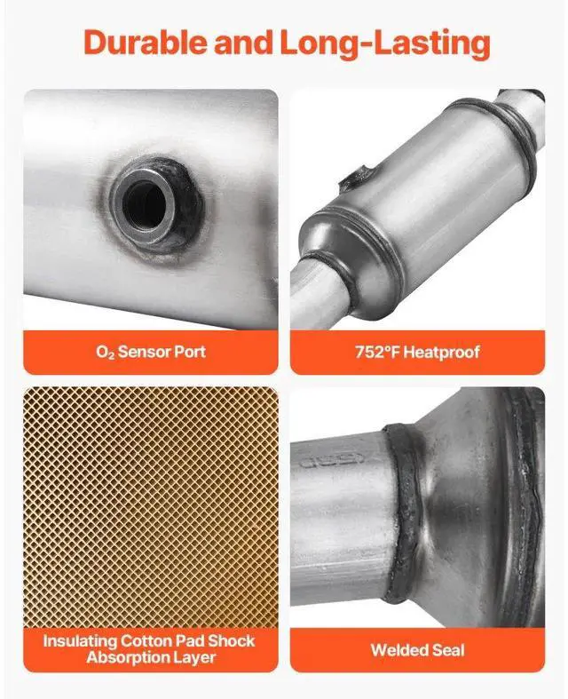 Alt view image 5 of 7 - Catalytic Converter Compatible with Chrysler Dodge Jeep 2.4L L4 Front 54735
