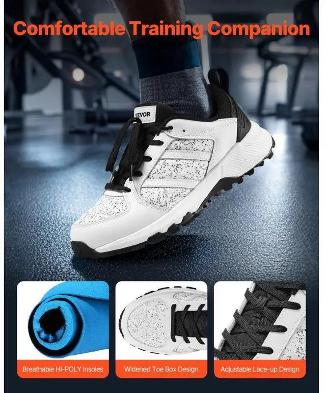 Alt view image 2 of 7 - Cross Training Shoes W Width Sneakers US Size 11 Wide Toe Box Shoes White