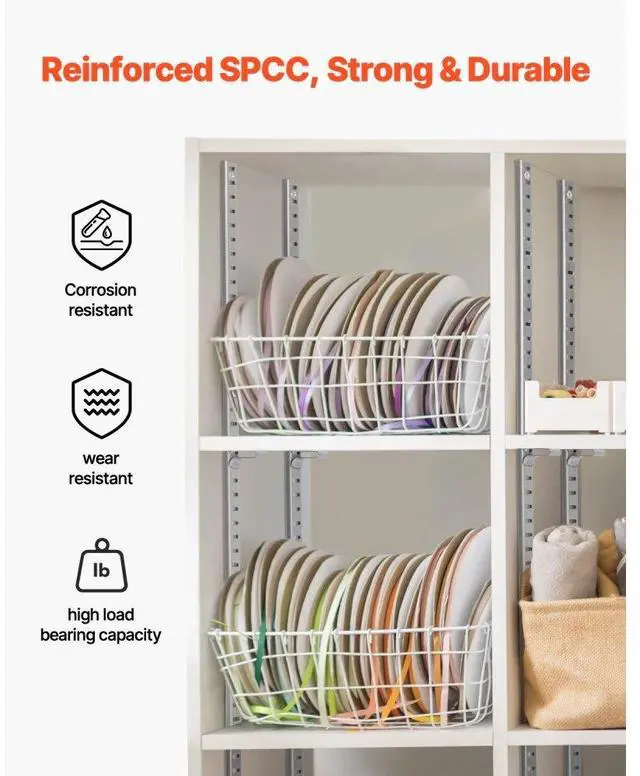 Alt view image 5 of 7 - VEVOR Shelf Track 36.3-inch 6 Pack Adjustable Steel Wall Mounted Shelf Pilaster