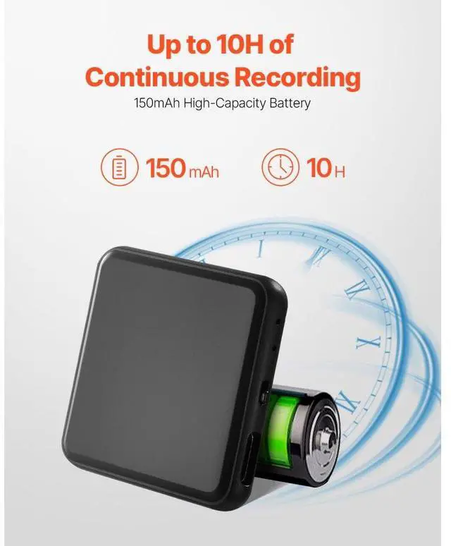 Alt view image 4 of 7 - Mini Spy Digital Voice Activated Recorder Magnet Recording Listening Device