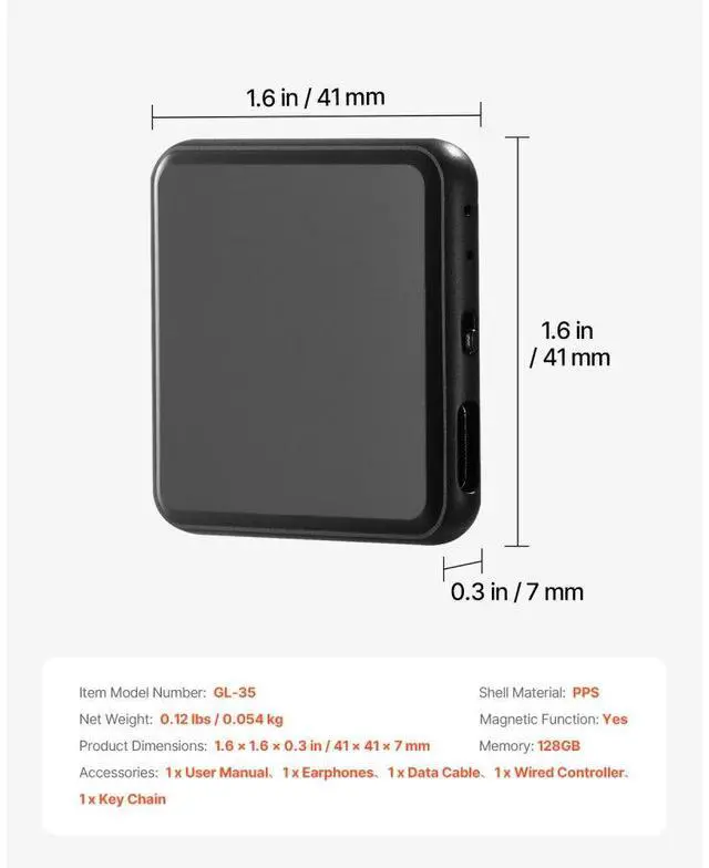 Alt view image 7 of 7 - Mini Spy Digital Voice Activated Recorder Magnet Recording Listening Device