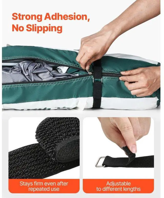 Alt view image 5 of 7 - Cable Ties 393.7-Inch Hook and Loop Reusable Cord Ties with 50 Metal Buckles