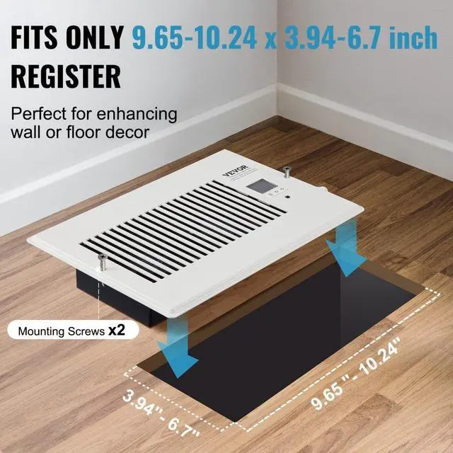 Alt view image 6 of 14 - Quiet Register Booster Fan Heating/Cooling 6 x 10 inch with Remote White