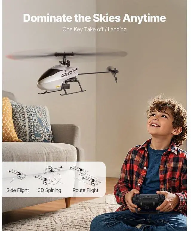 Alt view image 2 of 14 - RC Helicopter 4 Channel Remote Control Aircraft Toy 39 Min Flight Kids Present