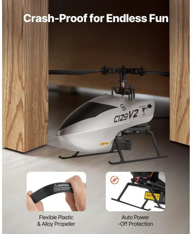 Alt view image 5 of 14 - RC Helicopter 4 Channel Remote Control Aircraft Toy 39 Min Flight Kids Present