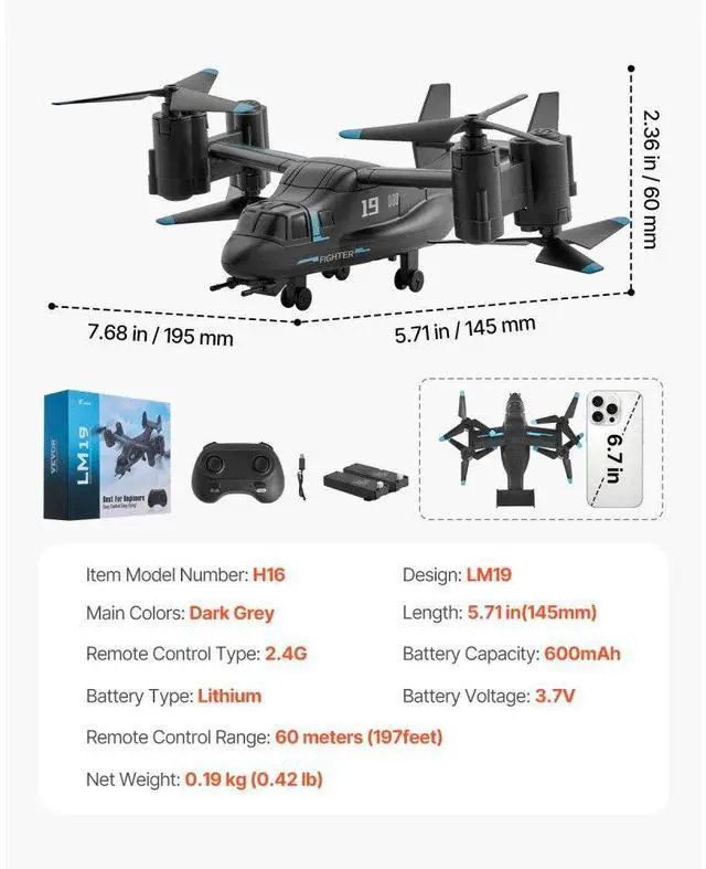 Alt view image 7 of 7 - RC Helicopter 4 Channel Remote Control Aircraft Wing Light Kid Toy Present