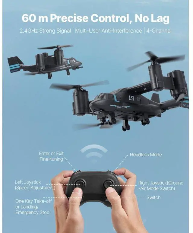 Alt view image 6 of 7 - RC Helicopter 4 Channel Remote Control Aircraft Wing Light Kid Toy Present