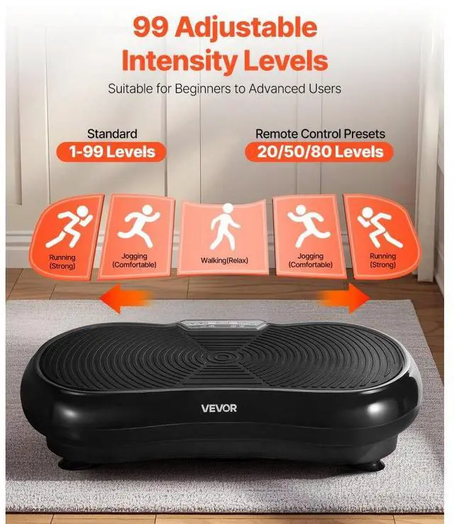 Alt view image 3 of 7 - Vibration Plate Exercise Machine Full Body Shaker Fitness Platform Black