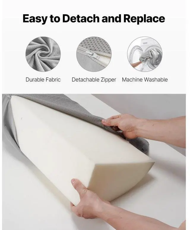 Alt view image 6 of 7 - Bed Wedge Pillow for Headboard 76" x 8" x 6" Bed Gap Filler Fill 0-5" Gap