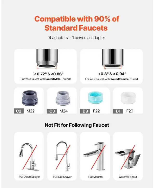 Alt view image 4 of 7 - Faucet Mount Water Filters Sink Water Purifier for Kitchen White Vertical
