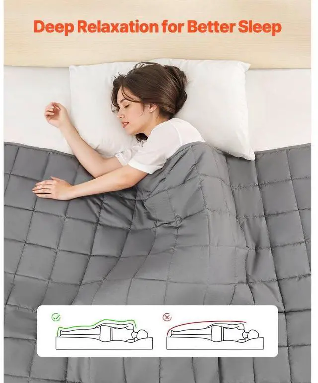 Alt view image 2 of 7 - Weighted Blanket 25lb 88 x 104" King Size Cooling Breathable Heavy Blanket