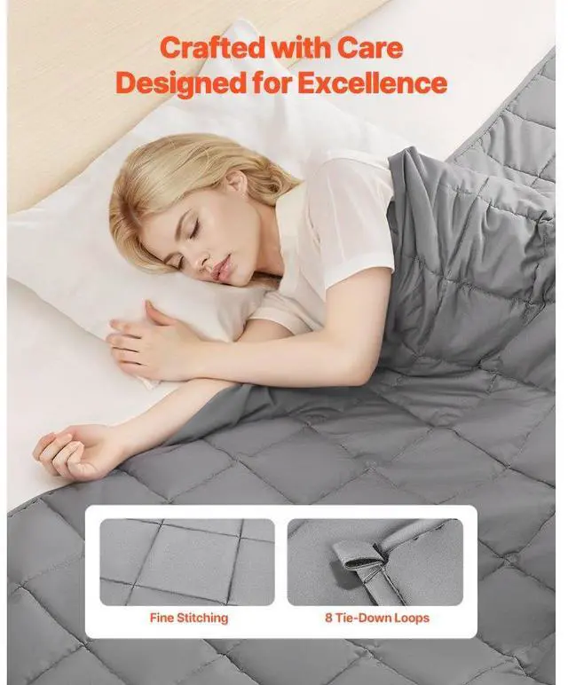 Alt view image 4 of 7 - Weighted Blanket 25lb 88 x 104" King Size Cooling Breathable Heavy Blanket