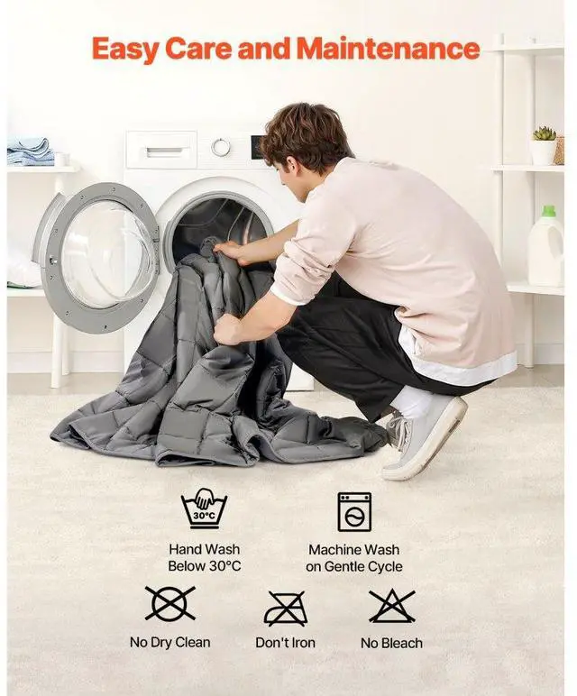 Alt view image 6 of 7 - Weighted Blanket 25lb 88 x 104" King Size Cooling Breathable Heavy Blanket