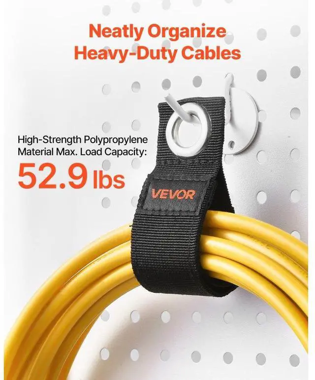 Alt view image 2 of 7 - 8-Pack Extension Cord Holder 3-Size Heavy-Duty Cord Organizer 8/9.45/12 Inches