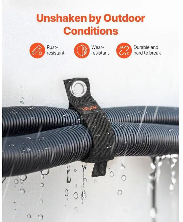 Alt view image 3 of 7 - 8-Pack Extension Cord Holder 3-Size Heavy-Duty Cord Organizer 8/9.45/12 Inches