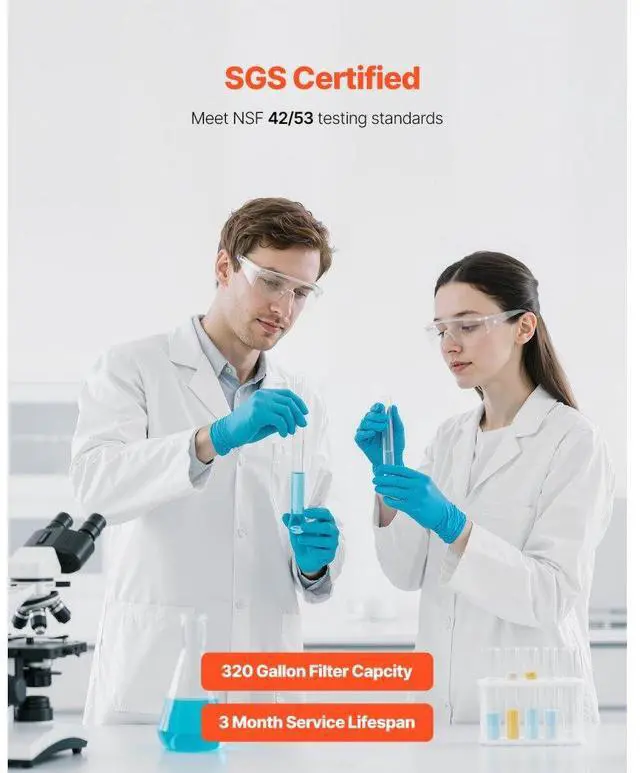 Alt view image 6 of 7 - Faucet Mount Water Filter Sink Water Purifier for Kitchen Horizontal White