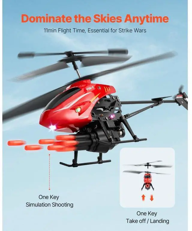 Alt view image 2 of 7 - RC Helicopter 3.5 Channel Remote Control Aircraft Toy Shooting Mode Kids Present