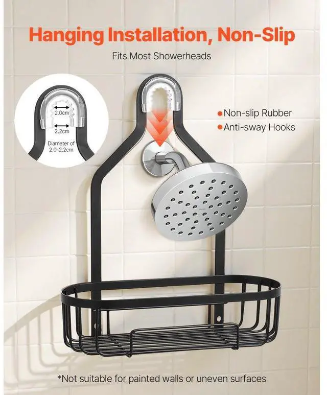 Alt view image 4 of 7 - Shower Caddy 3-Tier Hanging Bathroom Shower Storage Organization Shelves Rack