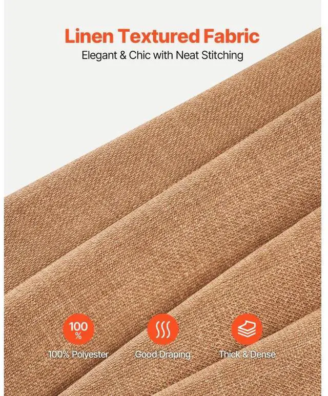 Alt view image 2 of 7 - Natural Linen Curtains 52 x 84 inch 2 Panels Set Grommet Light Filtering Thick