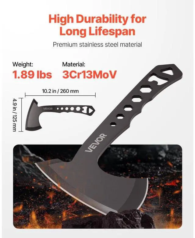 Alt view image 3 of 7 - Throwing Axes and Tomahawks 3 Pack Axe Throwing Hatchet Set Stainless Steel