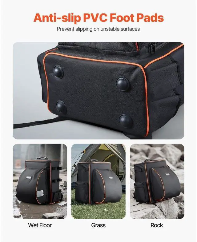 Alt view image 5 of 7 - VEVOR 35.6L Welding Backpack 600D Polyester Welder Backpack for Tools and Helmet