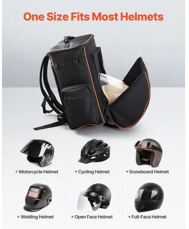 Alt view image 6 of 7 - VEVOR 35.6L Welding Backpack 600D Polyester Welder Backpack for Tools and Helmet