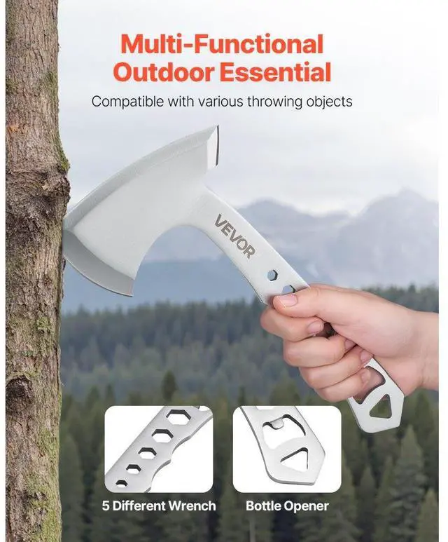 Alt view image 4 of 7 - Throwing Axes and Tomahawks 3 Pack Hatchet Axes and 3 Pack Knives Throwing Set