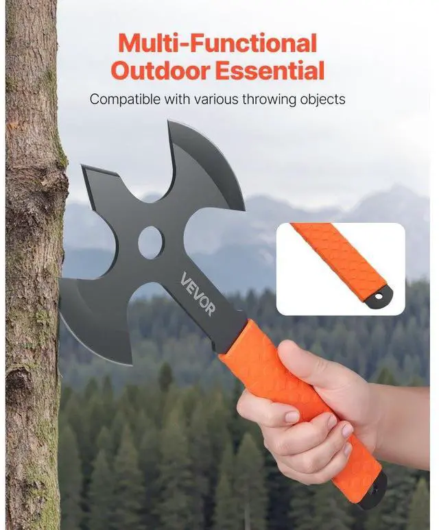 Alt view image 4 of 7 - Throwing Axes and Tomahawks 3Pack 13.4 inch Triple Edge Axe Throwing Hatchet Set