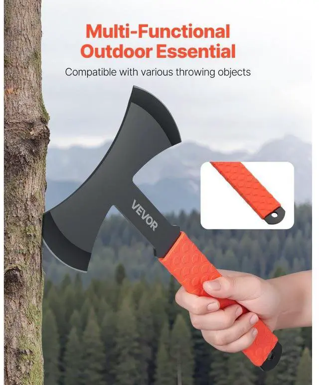 Alt view image 4 of 7 - Throwing Axes and Tomahawks 3 Pack 11.9 inch Double Bit Axe Throwing Hatchet Set