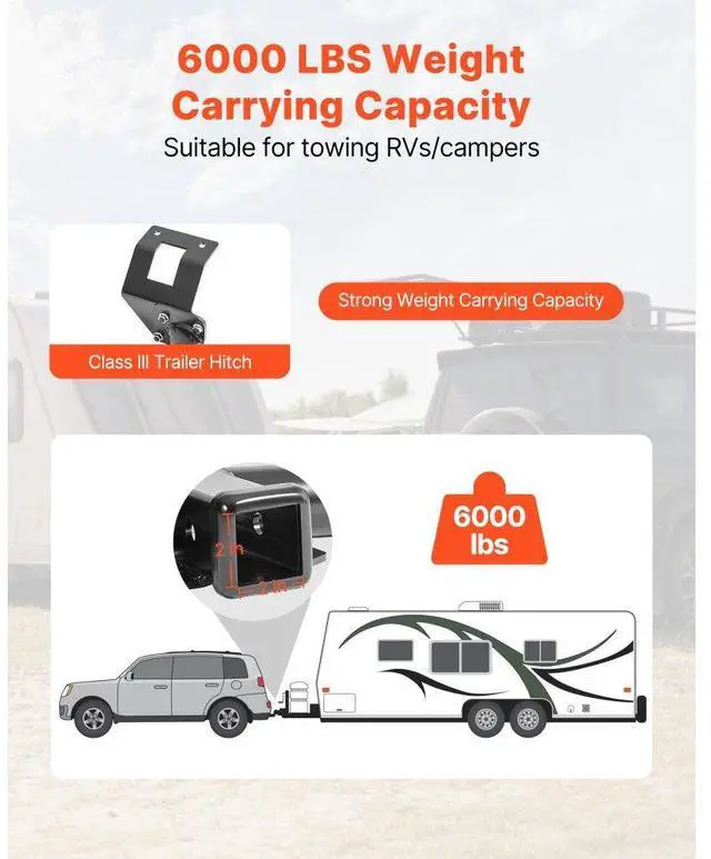 Alt view image 5 of 7 - VEVOR Class 3 Trailer Hitch Tow Hitch with 2" Receiver for 2012-2016 Honda CR-V