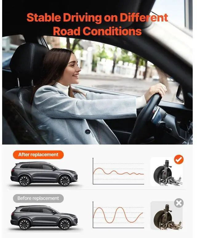 Alt view image 4 of 7 - Front Air Suspension Struts Shock Absorbers Compatible With Mercedes Benz W164